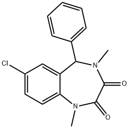 Temazepam Related Compound G (15 mg) (7-Chloro-1,4-dimethyl-5-phenyl-4,5-dihydro-1H-1,4-benzodiazepine-2,3-dione) Structure