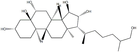 5α-Cholestane-3β,5,6β,15α,16β,26-hexaol,93368-83-3,结构式