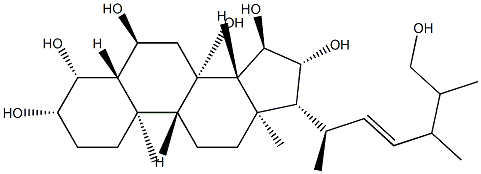 [22E,24ξ,(+)]-5α-Ergosta-22-ene-3β,4β,6α,8,15α,16β,26-heptol Struktur