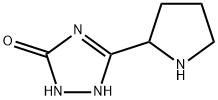 5-pyrrolidin-2-yl-2,4-dihydro-3H-1,2,4-triazol-3-one(SALTDATA: HCl) Struktur