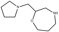 2-(1-ピロリジニルメチル)-1,4-オキサゼパン 化学構造式