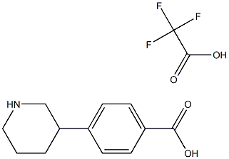 2,2,2-Trifluoroacetic acid compound with 4-(piperidin-3-yl)benzoic acid (1:1) Structure