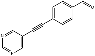 4-(pyrimidin-5-ylethynyl)benzaldehyde(SALTDATA: FREE) Structure