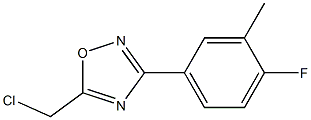 5-(chloromethyl)-3-(4-fluoro-3-methylphenyl)-1,2,4-oxadiazole Struktur