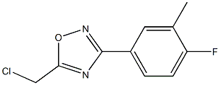 5-(chloromethyl)-3-(4-fluoro-3-methylphenyl)-1,2,4-oxadiazole 化学構造式