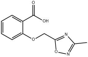 2-[(3-methyl-1,2,4-oxadiazol-5-yl)methoxy]benzoic acid,937669-91-5,结构式