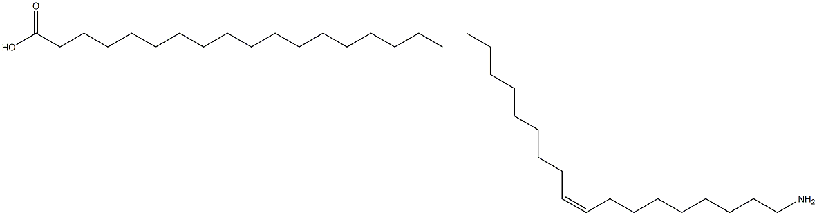 オクタデカン酸・(Z)-9-オクタデセン-1-アミン 化学構造式