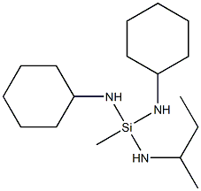 N,N'-dicyclohexyl-1-methyl-N''-(1-methylpropyl)silanetriamine Structure