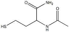 (±)-2-(acetylamino)-4-mercaptobutyramide 结构式