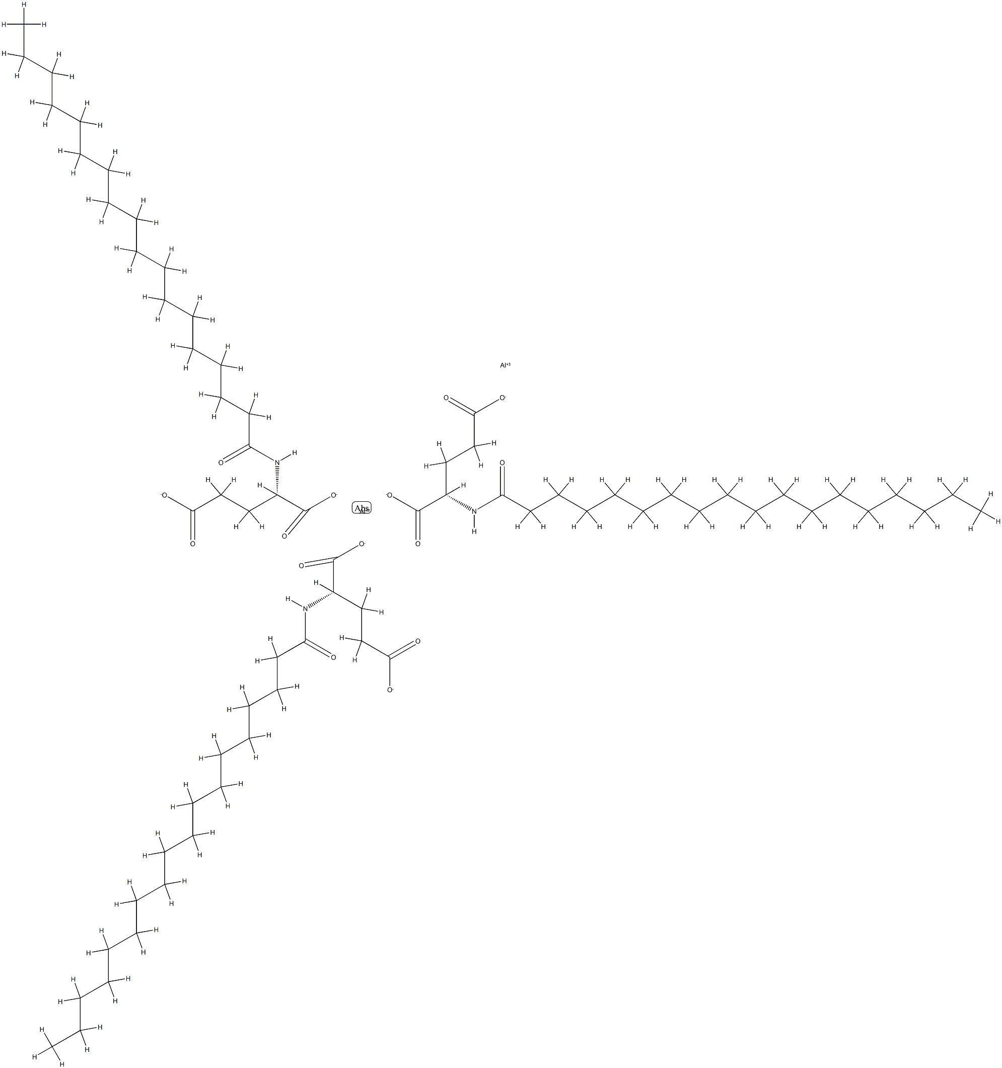 tris[N-stearoyl-L-glutamato(2-)]dialuminium 结构式