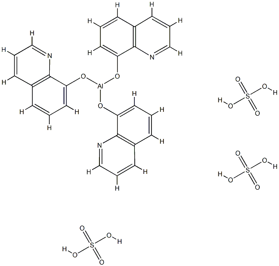 tris(quinolin-8-olato-N1,O8)aluminium tris(hydrogen sulphate) Struktur