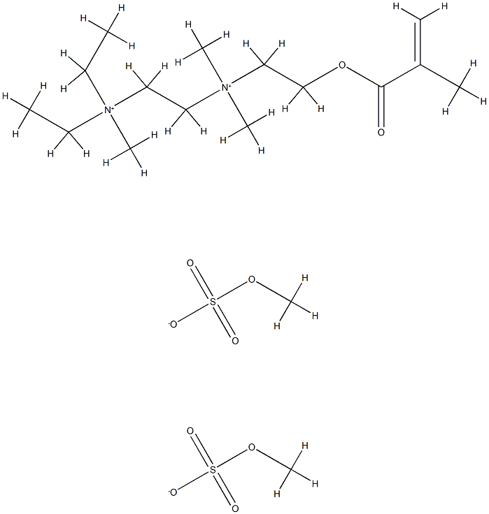 N,N-diethyl-N,N',N'-trimethyl-N'-[2-[(2-methyl-1-oxoallyl)oxy]ethyl]ethylenediammonium dimethyl disulphate Struktur