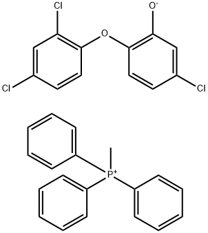 methyltriphenylphosphonium, salt with 5-chloro-2-(2,4-dichlorophenoxy)phenol (1:1),93839-54-4,结构式