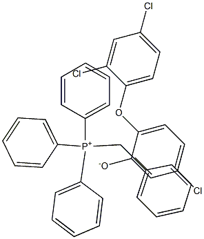benzyltriphenylphosphonium, salt with 5-chloro-2-(2,4-dichlorophenoxy)phenol (1:1) Struktur