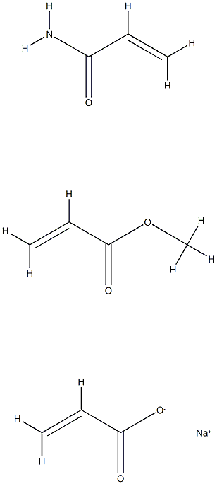 2-Propenoic acid, polymer with methyl 2-propenoate and 2-propenamide, sodium salt,93891-16-8,结构式