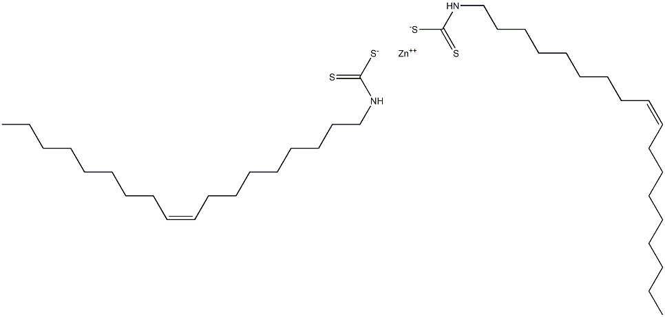 bis[(Z)-9-octadecen-1-yldithiocarbamato-S,S')]zinc Struktur