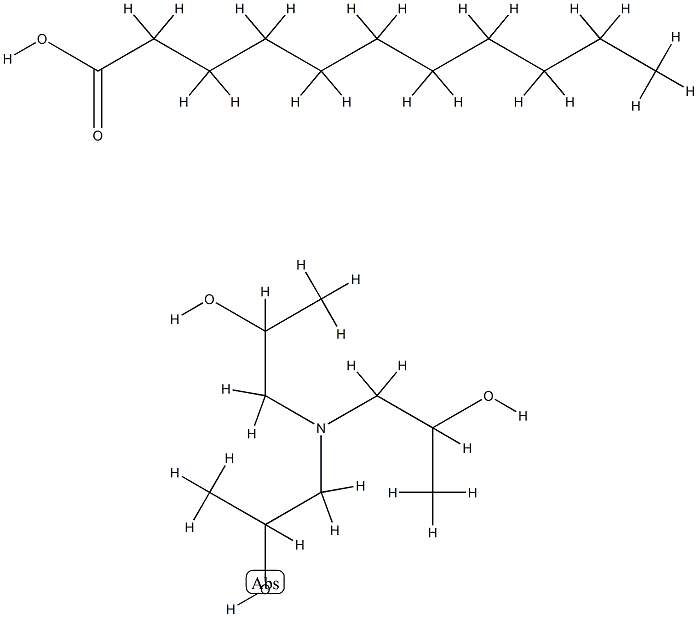 undecanoic acid, compound with 1,1',1''-nitrilotripropan-2-ol (1:1) Structure