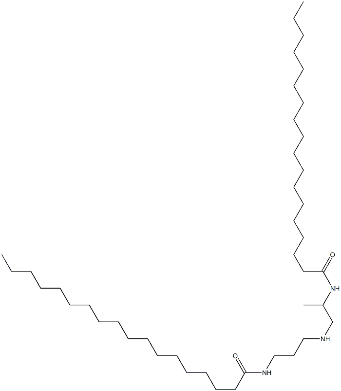 distearic acid, diamide with N-(2-aminomethylethyl)propane-1,2-diamine Struktur