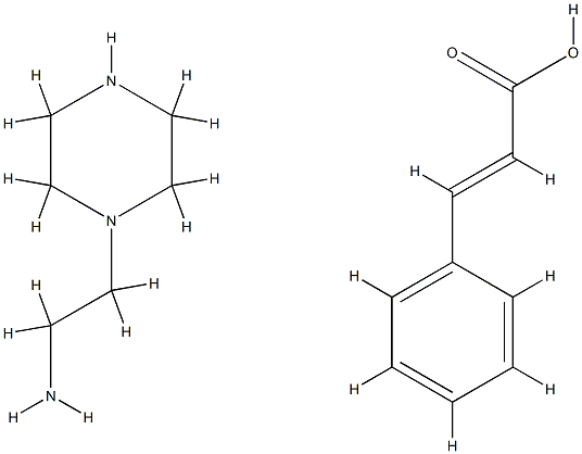 cinnamic acid, compound with piperazine-1-ethylamine (1:1) Structure