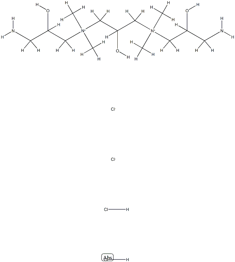 N,N'-bis(3-ammonio-2-hydroxypropyl)-N,N,N',N'-tetramethyl-N,N'-(2-hydroxypropane-1,3-diyl)diammonium tetrachloride,93951-13-4,结构式