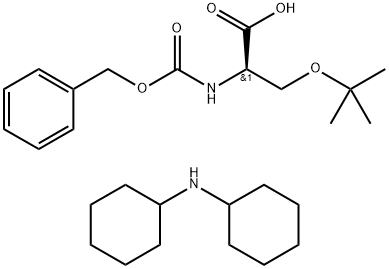 N-[(benzyloxy)carbonyl]-O-tert-butyl-D-serine, compound with dicyclohexylamine (1:1),93951-18-9,结构式