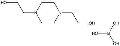 orthoboric acid, compound with piperazine-1,4-diethanol Struktur