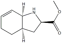 1H-Indole-2-carboxylicacid,2,3,3a,4,5,7a-hexahydro-,methylester,(2-alpha-,3a-bta-,7a-bta-)-(9CI) Structure