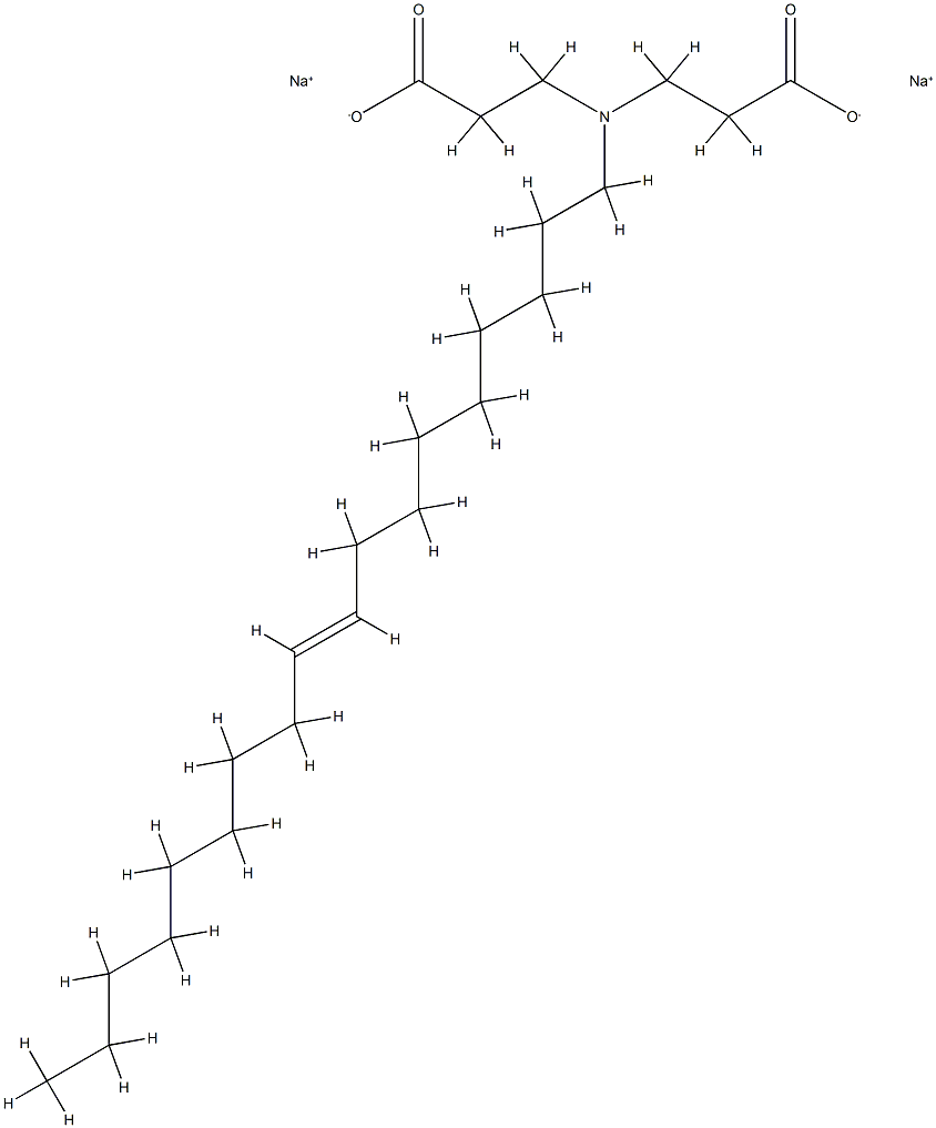 N-(2-羟乙基)-N-9-十八烯基-Β-丙氨酸二钠,93982-27-5,结构式