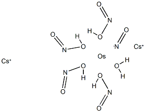 dicesium hydroxytetrakis(nitrito-N)nitrosylosmate(2-) 结构式