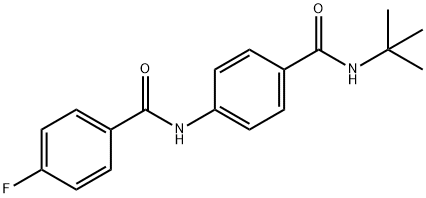 N-{4-[(tert-butylamino)carbonyl]phenyl}-4-fluorobenzamide Struktur