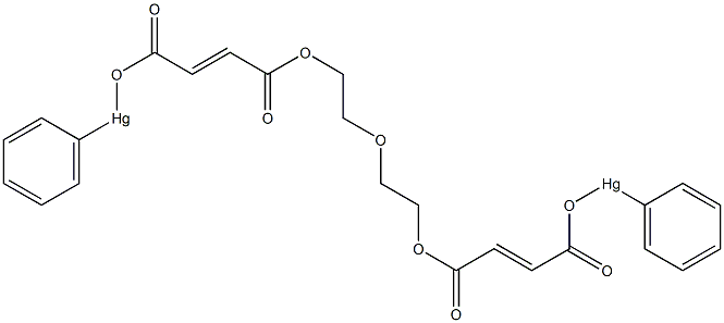 [mu-[(oxydiethylene but-2-enedioato)(2-)]]diphenyldimercury Structure