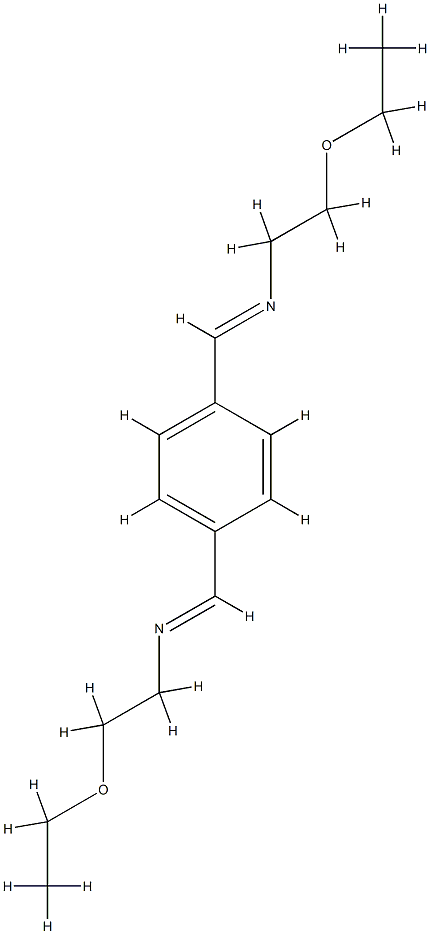 N,N'-(p-phenylenedimethylidyne)bis(2-ethoxyethylamine) 结构式