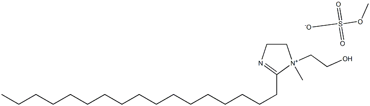 2-heptadecyl-4,5-dihydro-1-(2-hydroxyethyl)-1-methyl-1-H-imidazolium methyl sulphate,94108-68-6,结构式