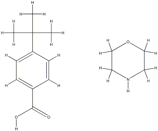 p-tert-butylbenzoic acid, compound with morpholine (1:1),94135-64-5,结构式