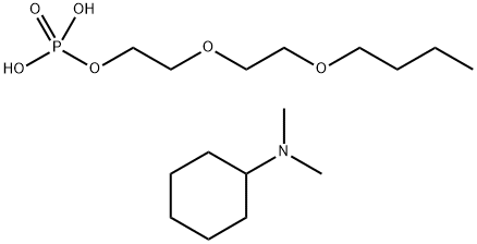 2-(2-丁氧基乙氧基)乙醇二氢磷氢酯与N,N-二甲基环己胺的化合物,94200-24-5,结构式