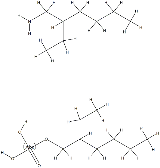 Phosphoric acid, 2-ethylhexyl ester, compd. with 2-ethyl-1-hexanamine 化学構造式