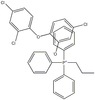 triphenylpropylphosphonium, salt with 5-chloro-2-(2,4-dichlorophenoxy)phenol (1:1) Struktur