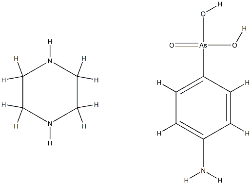 (4-aminophenyl)arsonic acid, compound with piperazine (1:1) 结构式