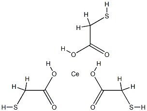 tris(mercaptoacetato-O,S)cerium 结构式