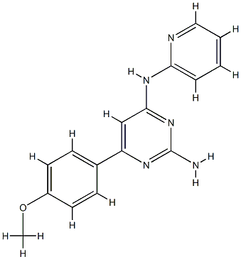 6-(4-methoxyphenyl)-N~4~-(2-pyridinyl)-2,4-pyrimidinediamine Structure