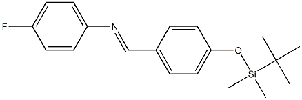 (E)-N-(4-((叔-丁基二甲基甲硅烷基)氧代)苯亚甲基)-4-氟苯胺, 942485-61-2, 结构式