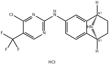 Naphthalen-1,4-iMin-6-aMine, N-[4-chloro-5-(trifluoroMethyl)-2-pyriMidinyl]-1,2,3,4-tetrahydro-, hydrochloride (1:2), (1S,4R)- 化学構造式