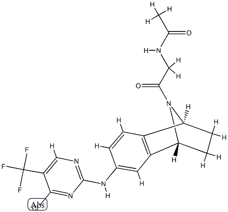 AcetaMide, N-[2-[(1S,4R)-6-[[4-chloro-5-(trifluoroMethyl)-2-pyriMidinyl]aMino]-1,2,3,4-tetrahydronaphthalen-1,4-iMin-9-yl]-2-oxoethyl]-,942492-29-7,结构式