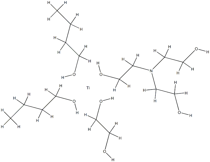 dibutoxy(ethane-1,2-diolato-O,O')[[2,2',2''-nitrilotris[ethanolato]](1-)-N,O]titanium  Structure