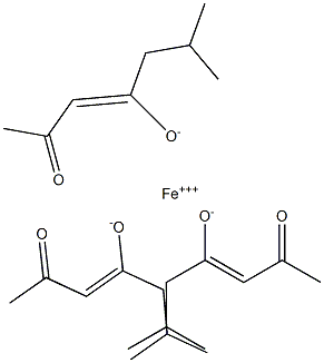 tris(6-methylheptane-2,4-dionato-O,O')iron Structure