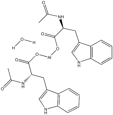 bis(N-acetyl-L-tryptophanato-O,ON)hydroxyaluminium Structure