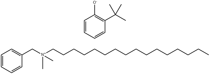 benzyl(hexadecyl)dimethylammonium, salt with o-tert-butylphenol (1:1) Struktur