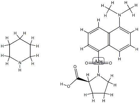 1-[[5-(dimethylamino)-1-naphthyl]sulphonyl]-L-proline, compound with piperidine (1:1) Structure