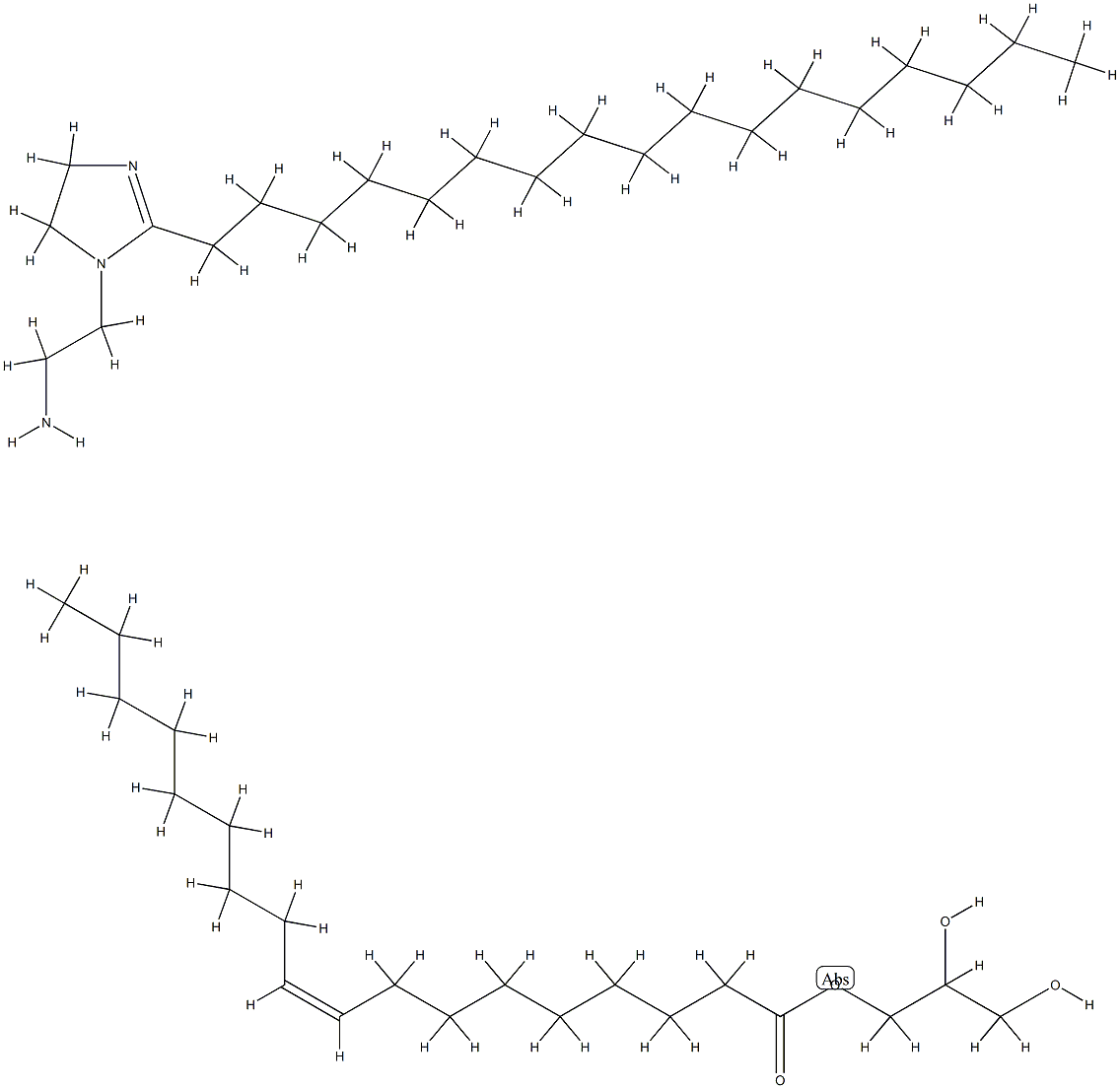 2,3-dihydroxypropyl oleate, compound with 2-heptadecyl-4,5-dihydro-1H-imidazole-1-ethylamine Structure