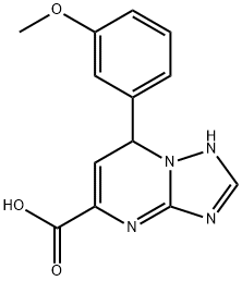 7-(3-methoxyphenyl)-4,7-dihydro[1,2,4]triazolo[1,5-a]pyrimidine-5-carboxylic acid 化学構造式